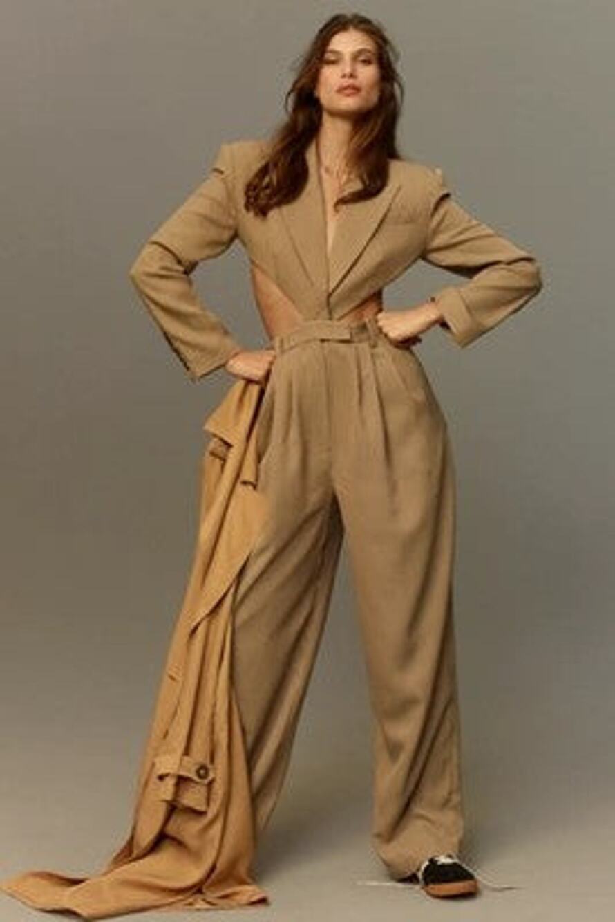 Ronny Kobo Amschel Cut Out Jumpsuit - S - Neutral